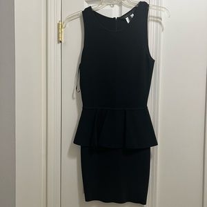 Bcbg Max Azria black peplum dress